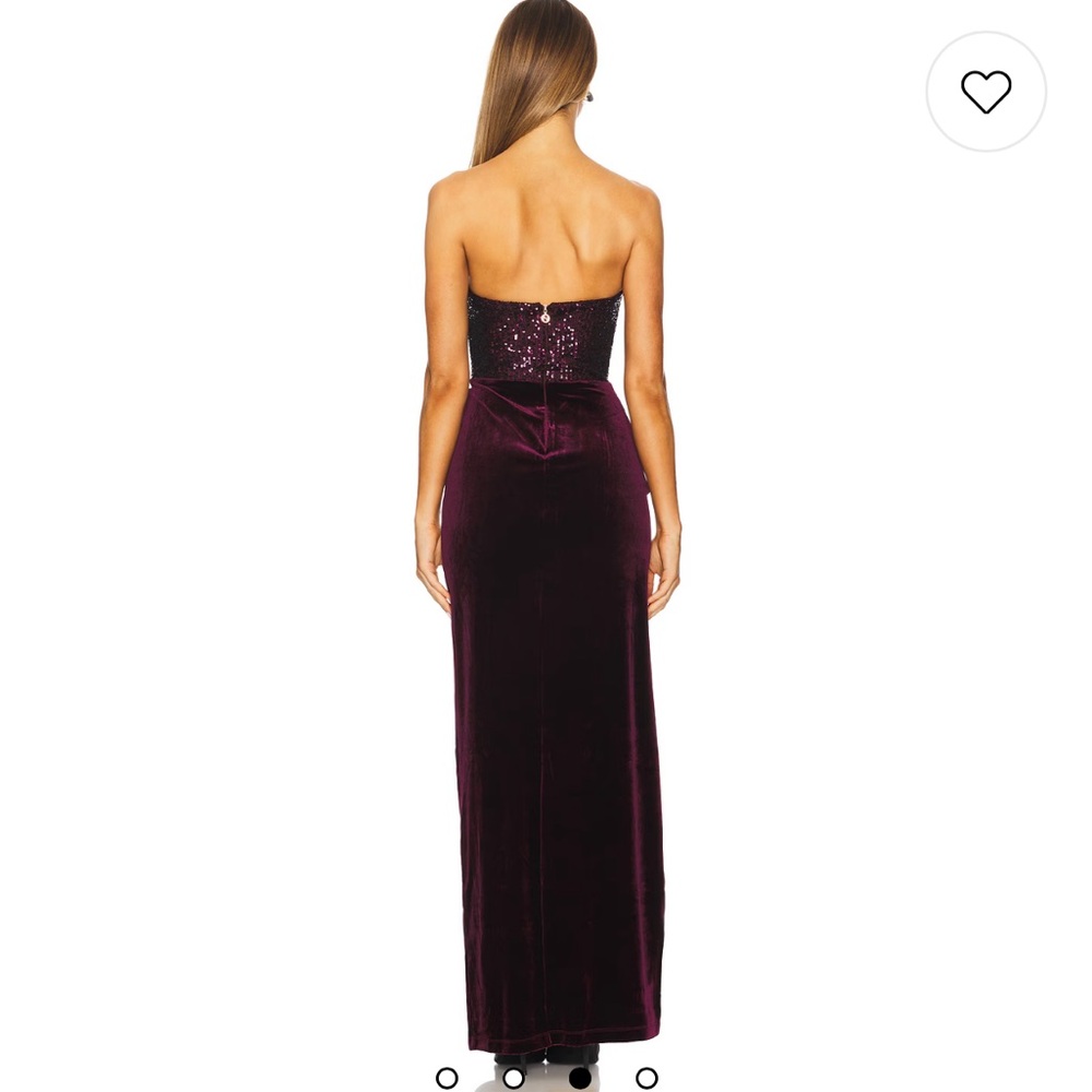 Nookie Purple Strapless Gown - Picture 3 of 5